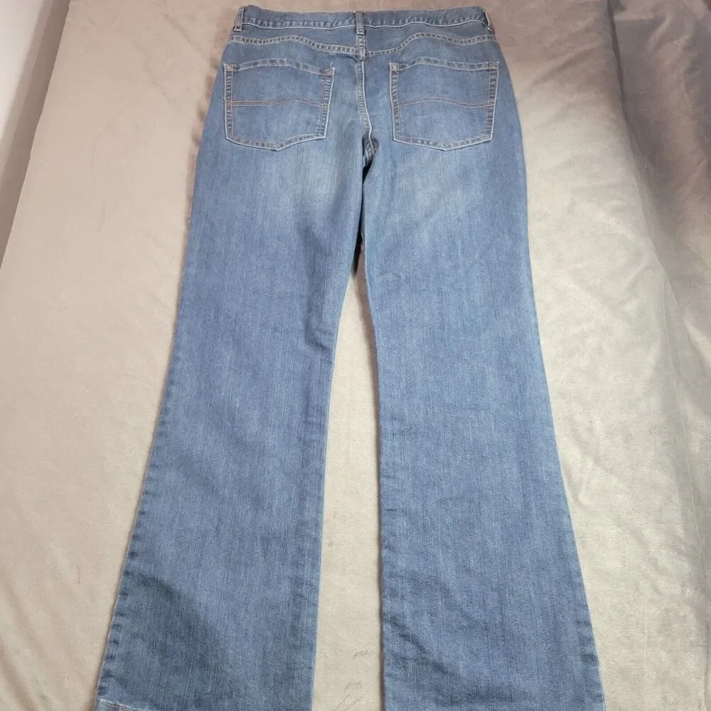 Childrens Place Jeans Boys 16 Husky‎ Blue Relaxed Bootcut Adjustable Denim Pants